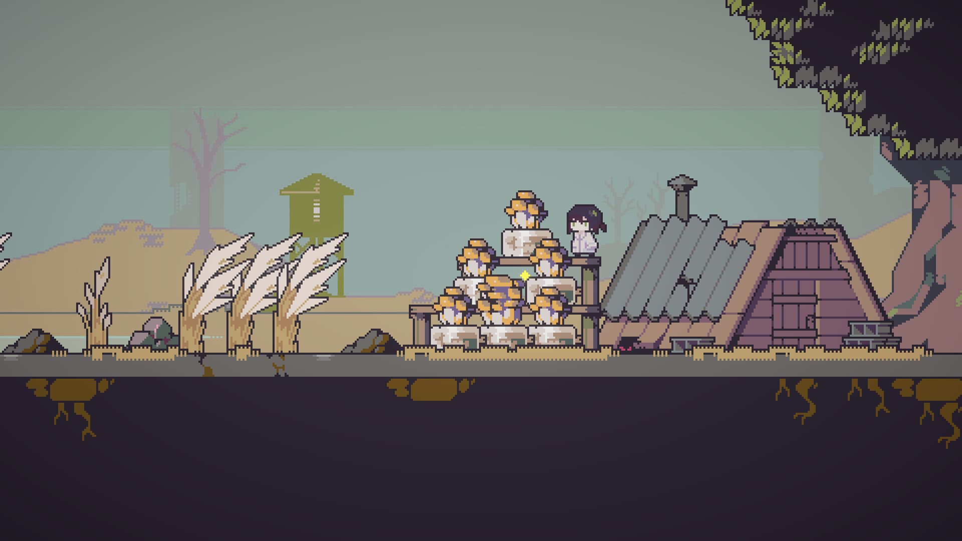 The Doloc Town protagonist tending a group of small ranch animals